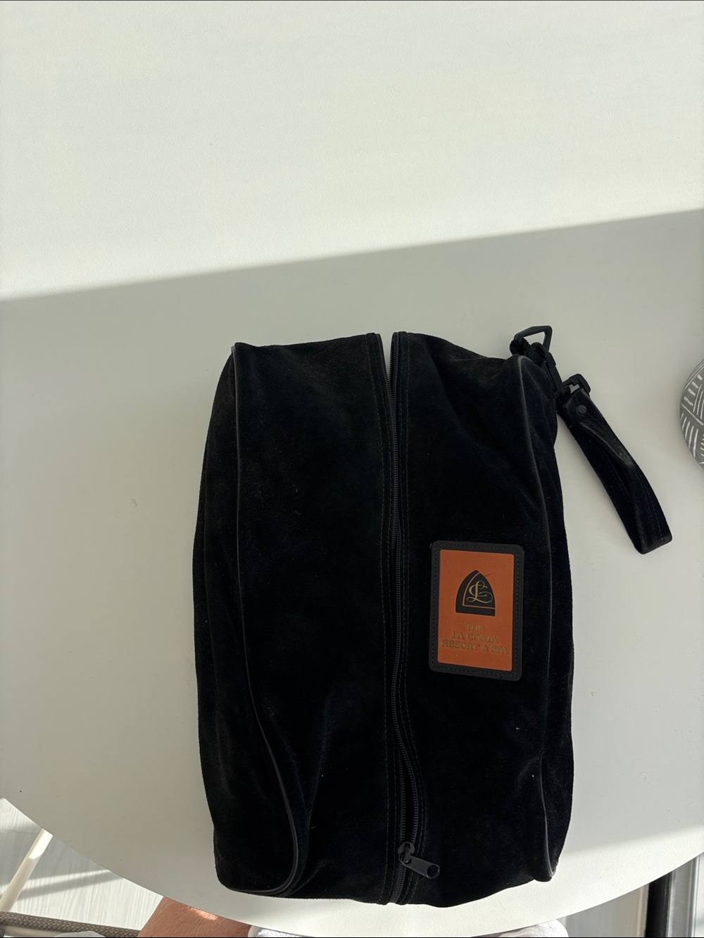 La Costa Resort & Spa Black Suede Golf Shoe Bag